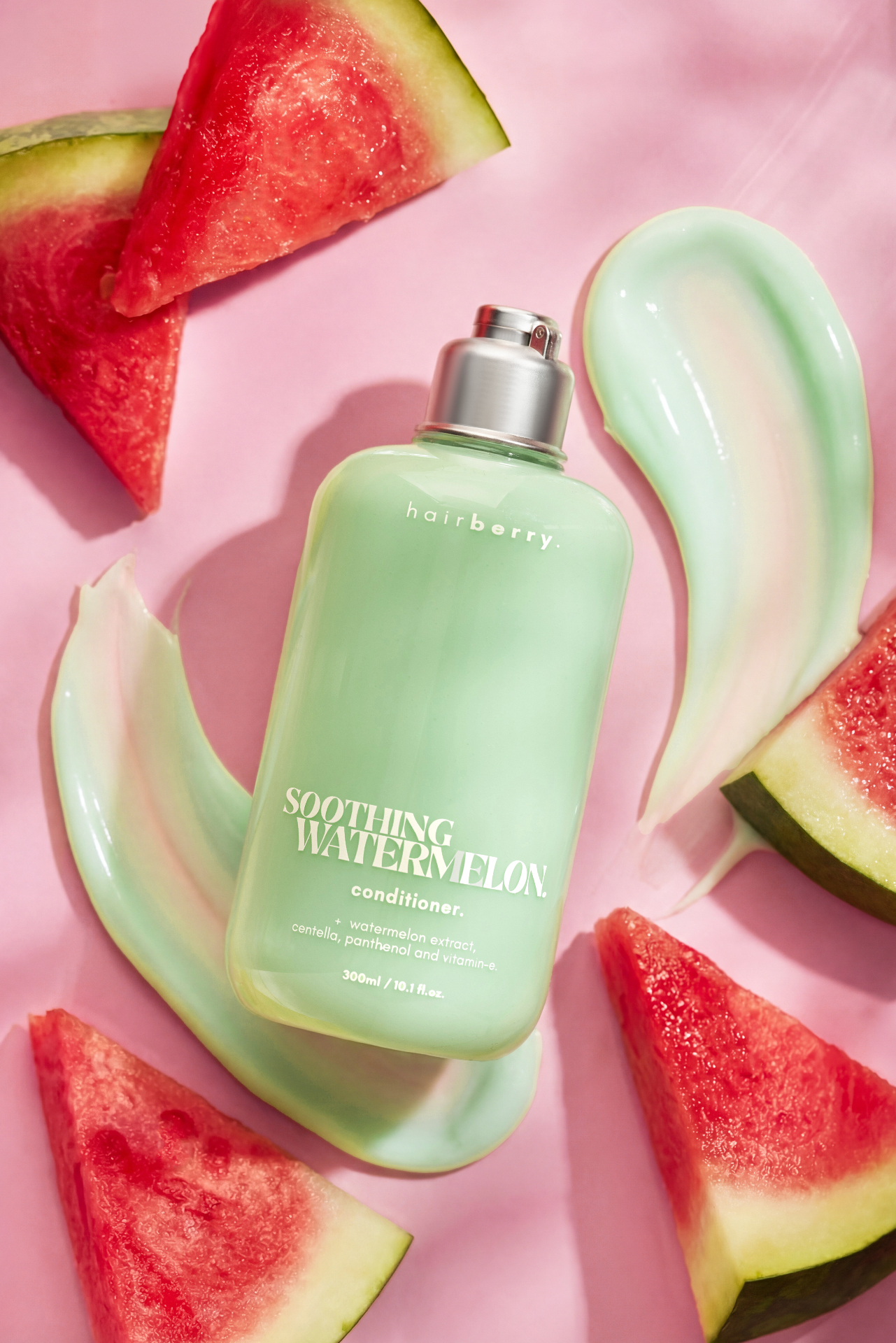 Hairberry conditioner with watermelon ingredient styling